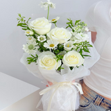 Carnegie Florist in Melbourne white roses+ other flowers bouquet
