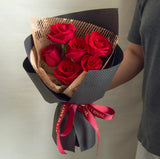 Melbourne Florist Red or Pink Roses Bouquet