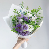 Carnegie Florist in Melbourne purple color + white flowers bouquet