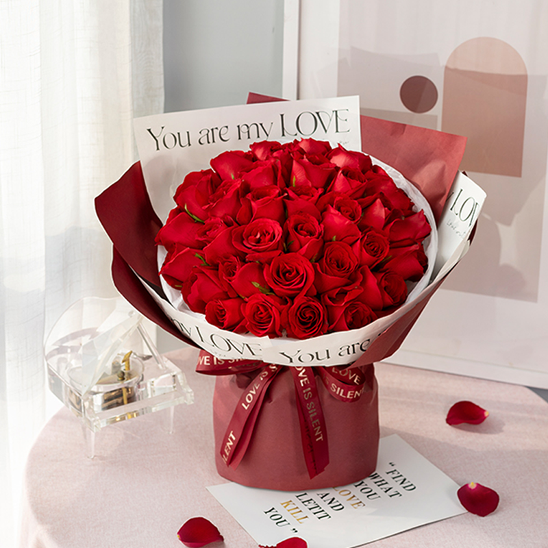 Melbourne Florist Red or Pink Roses Bouquet