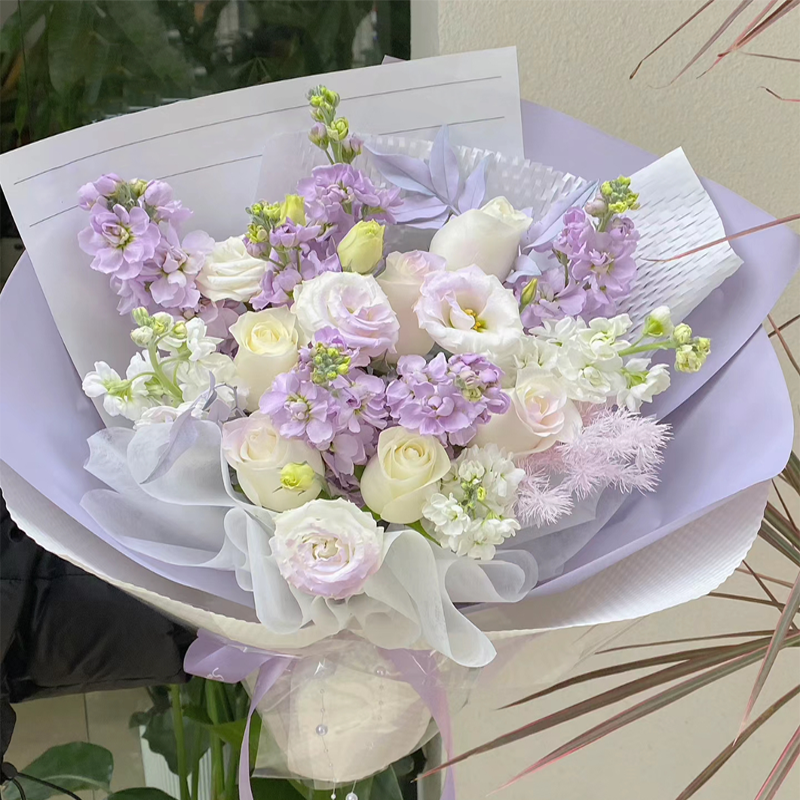 Carnegie Florist Purple Pastel Colors Bouquet