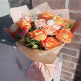 Melbourne florist  birthday flowers bouquet with orange bright colors