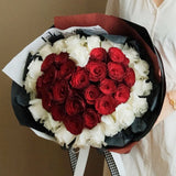 Melbourne florist  proposal birthday flowers red roses bouquet with heart shape