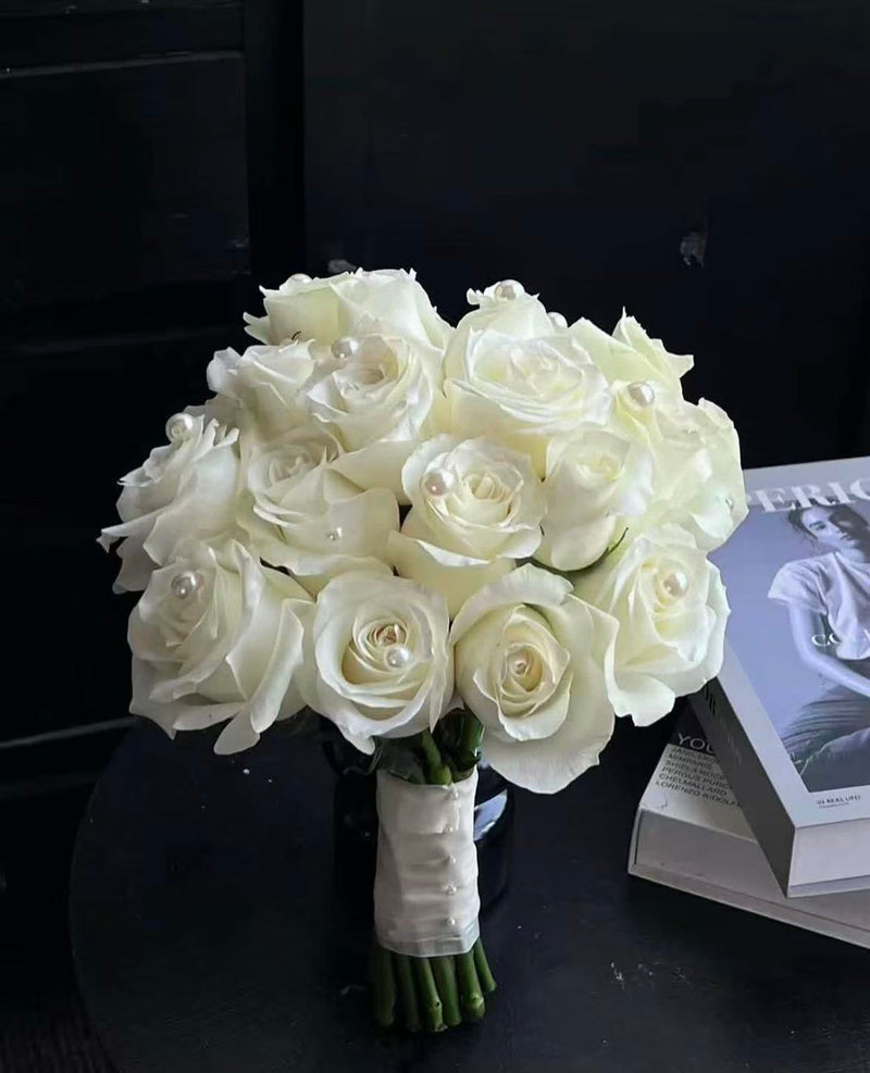 White Roses Bridal Bouquets Melbourne