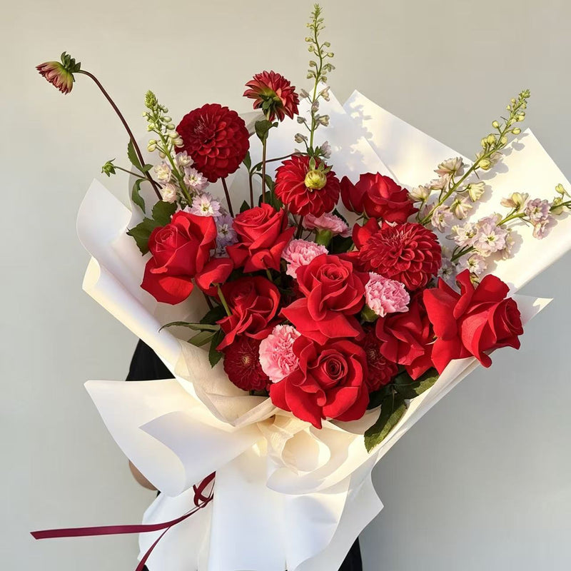 Carnegie Florist in Melbourne red flowers bouquet